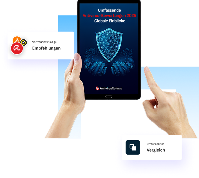 Komplette  <b>Antivirus-Bewertungen</b>  2025 – Globale Einblicke