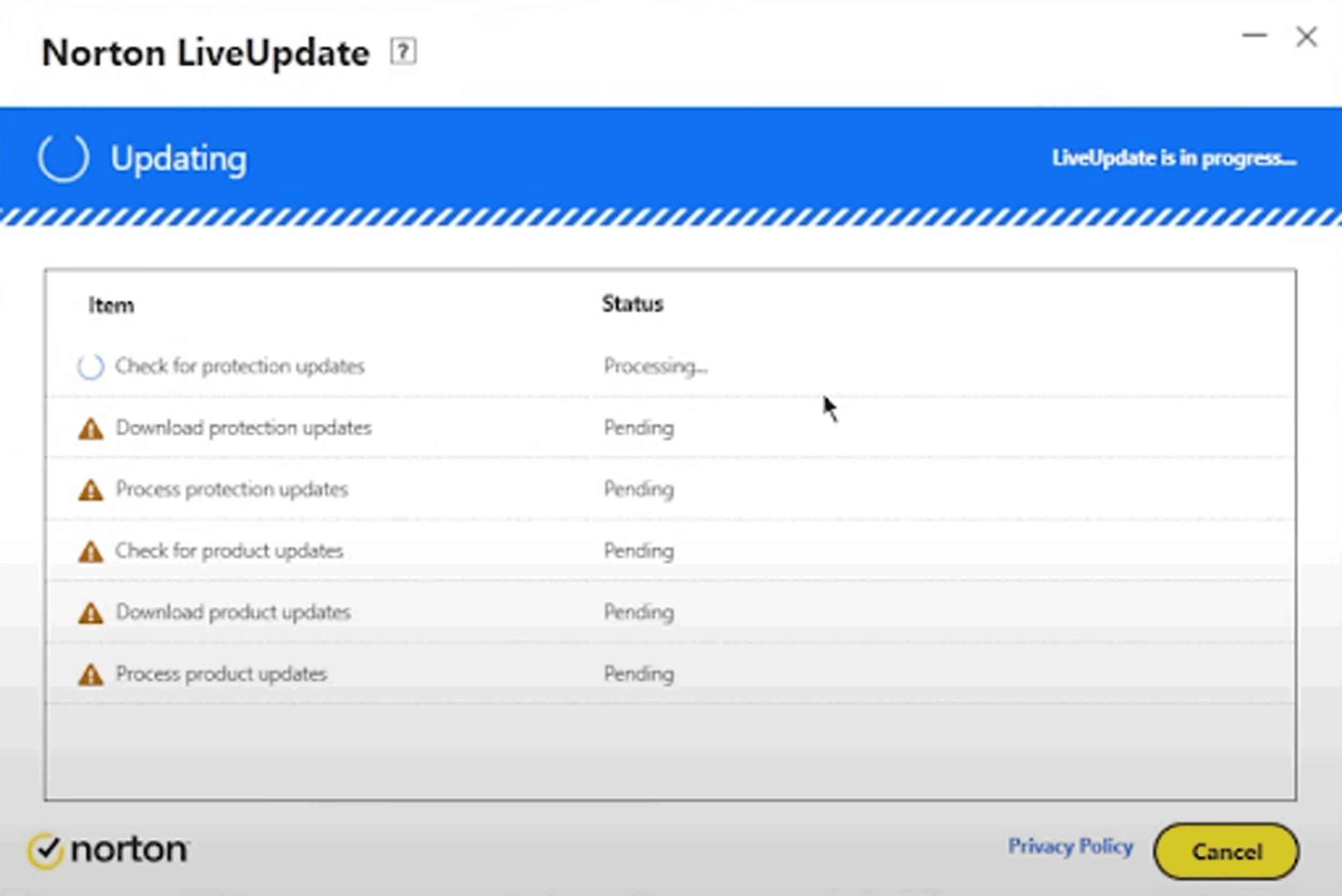 Norton update details